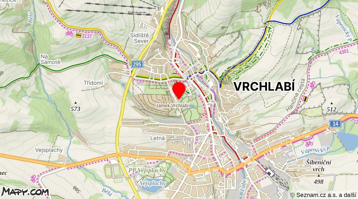 Mapa: Vrchlabí, KCEV Krtek