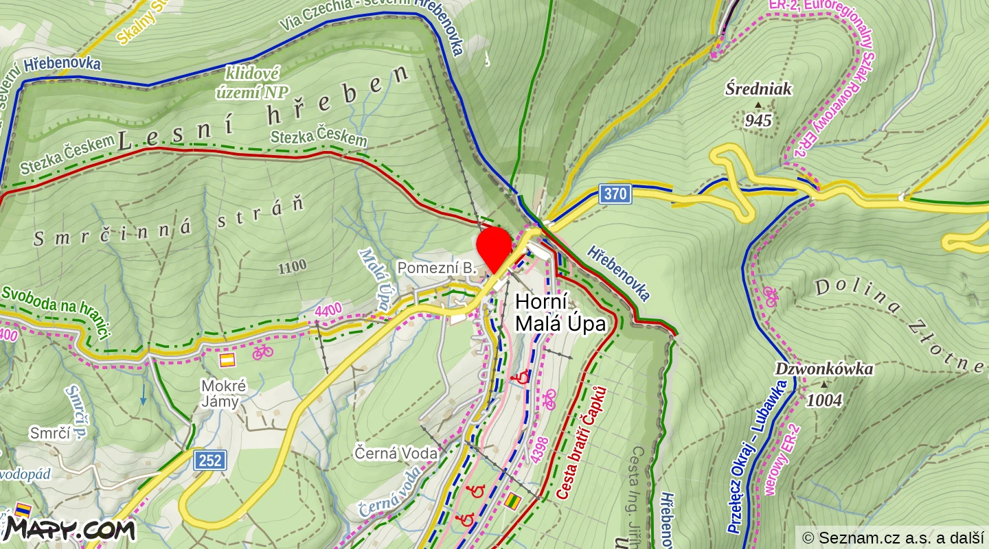 Mapa: Horní Malá Úpa